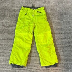Champion Neon Green Kids Snow Pants Small 6-7